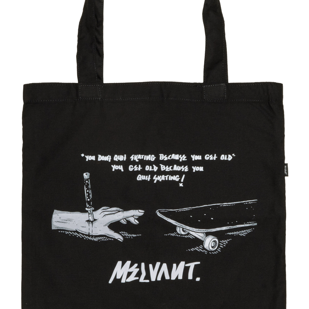 MTB QUOTE BLACK - MELVANT TOTE BAG