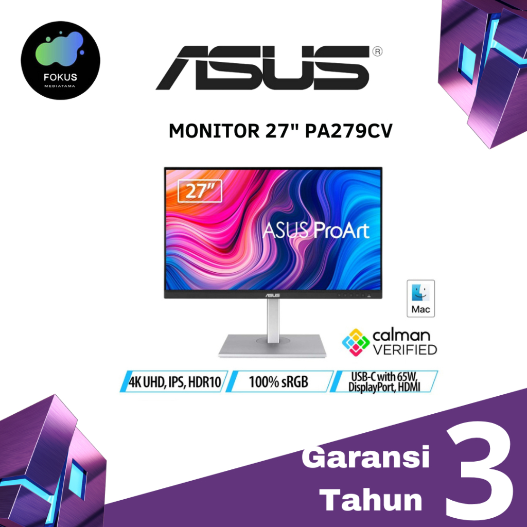 Monitor LED Asus ProArt PA279CV 27&quot; IPS 4K HDMI x2 DP USB-C Speaker