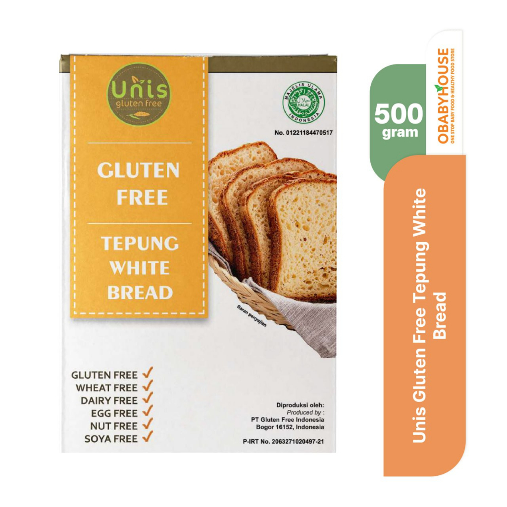 

Unis Gluten Free Tepung White Bread 500 gr