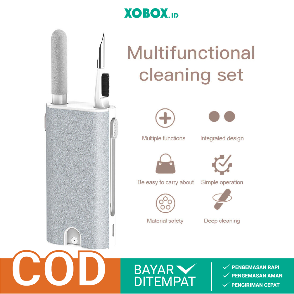 Set 5 in 1 Sikat Pembersih Layar Komputer / Hp / Earphone Multifungsi Portable AH069 - XOBOX