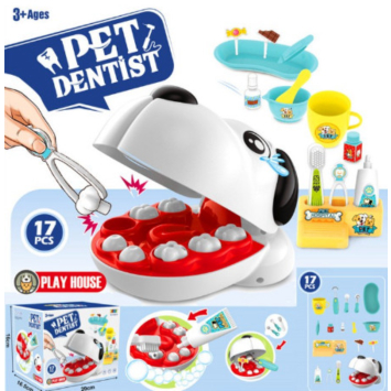 

Dijual Mainan Dokter Gigi hewan Mainan Pet Dentist play set cabut gigi Limited