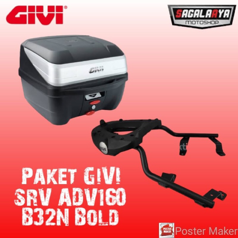 Paket GIVI SRV ADV160 Box Only B32N Bold Tanpa MP60