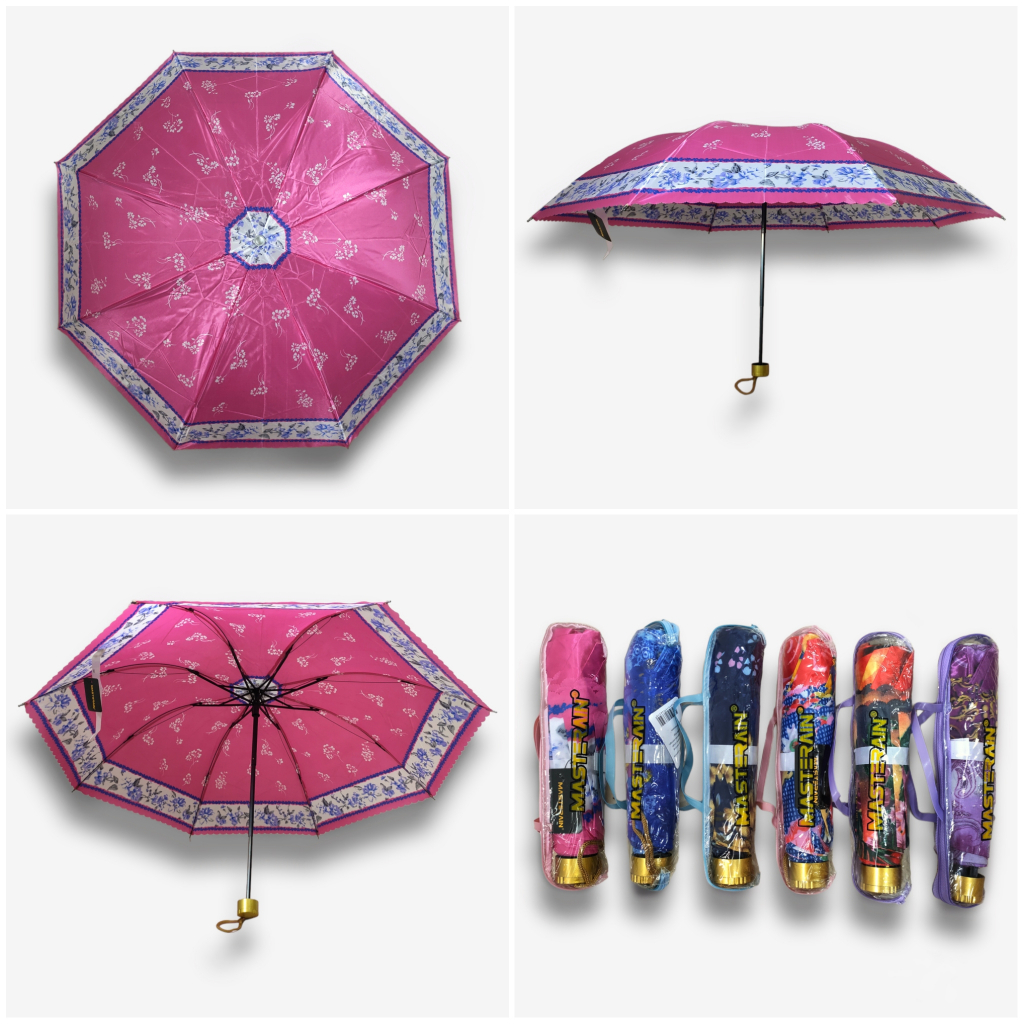 JOPE UMBRELLA - Payung Lipat Saten Bahan Tebal Anti Angin Brand Masterain M702