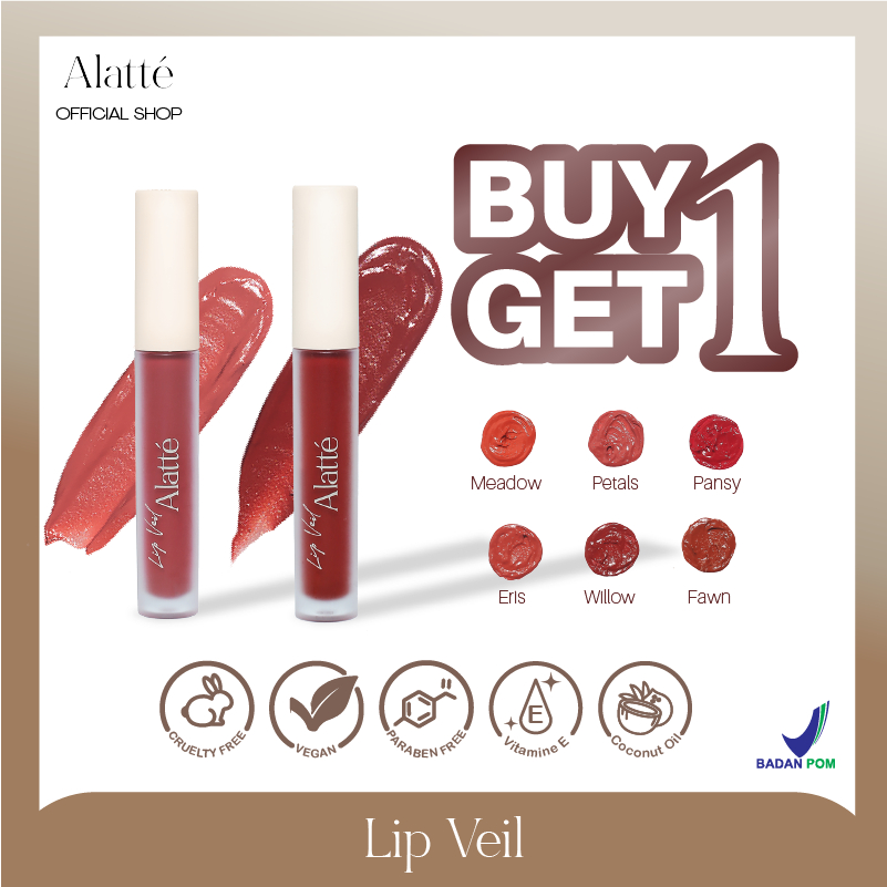 [BUY 1 GET 1 ] Alatte - Lip Veil All Variant Lip Veil / Lip Cream / Velvet