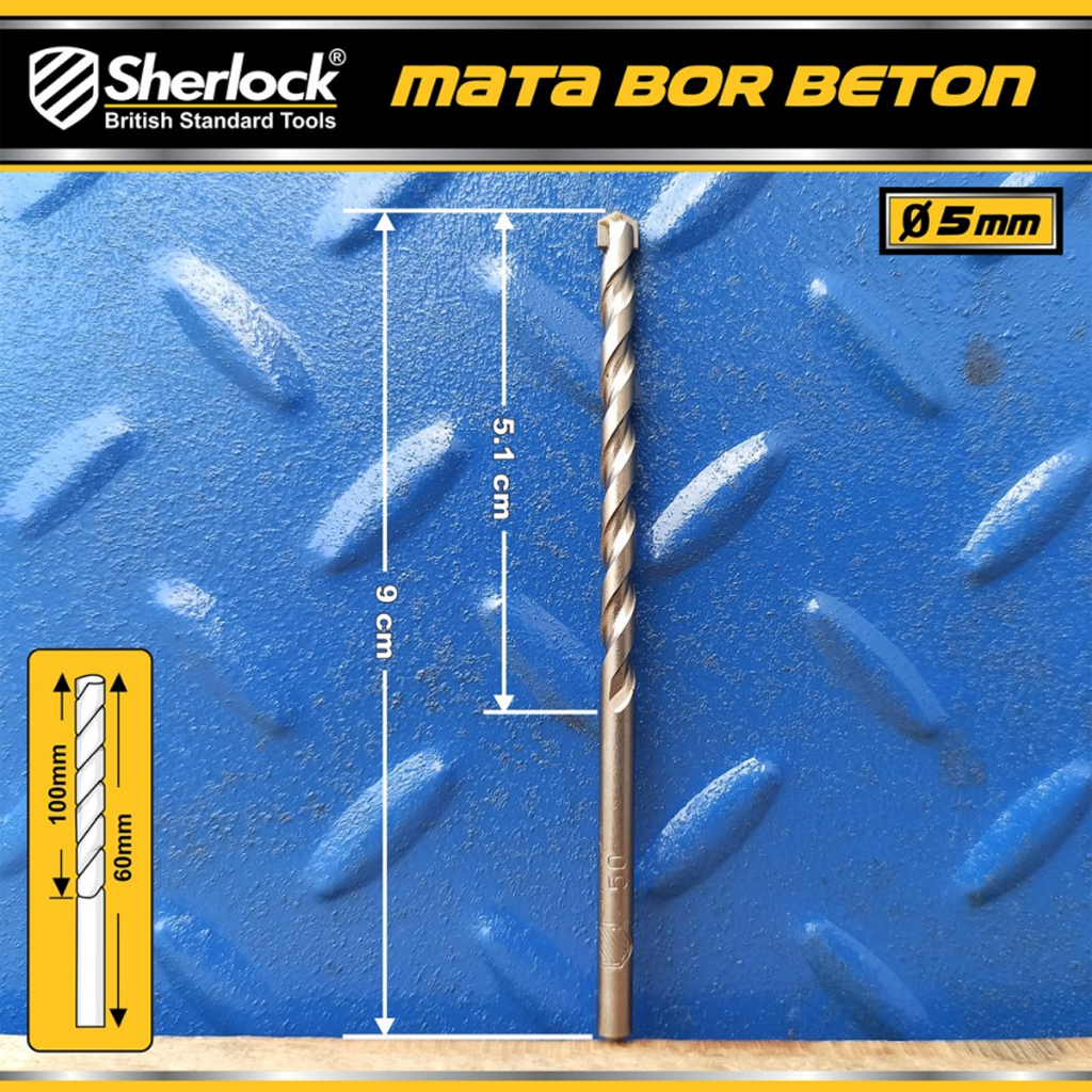 Mata Bor Beton TCT 5 mm / Sherlock (Mata terbuat dari Tungsten Carbide Tips