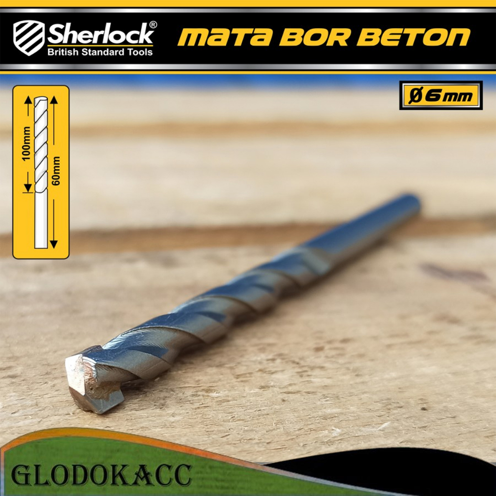 Mata Bor Beton TCT 6 mm / Sherlock (Mata terbuat dari Tungsten Carbide Tips)