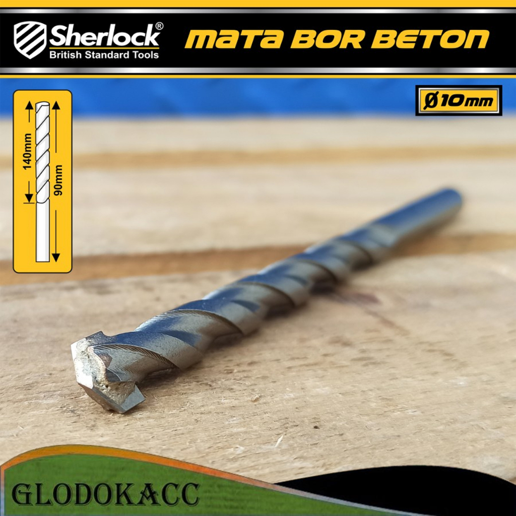 Mata Bor Beton TCT 10 mm / Sherlock (Mata terbuat dari Tungsten Carbide Tips)