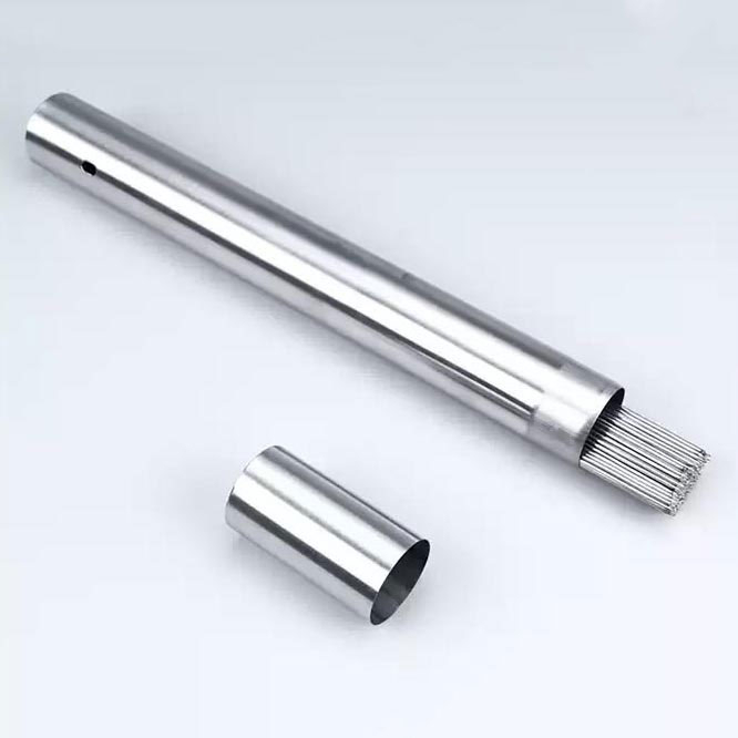 Tabung Penyimpanan Tusuk Sate BBQ Stainless Steel 35cm - Silver