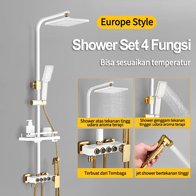 Set Shower Panas Dingin/4in1 Set Keran Kamar Mandi/Set Shower Full Tembaga