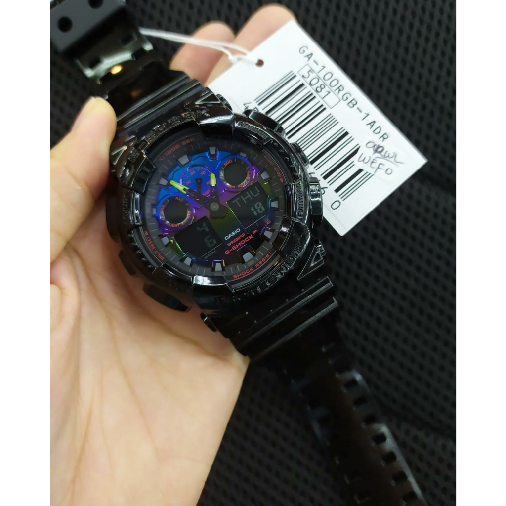 Jam Tangan Pria Jam Tangan Casio G-Shock GA-100RGB-1ADR Original