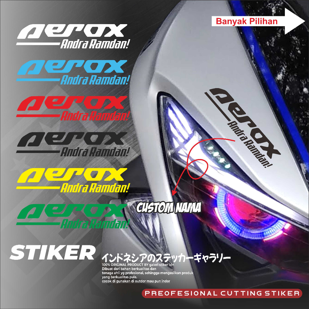 Stiker motor custom nama stiker custom nama motor dan nama