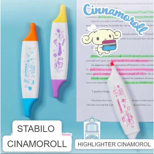 

GEM - STABBILO CINAMOROL | HIGHLIGHTER SANRIO | CINAMOROL SPIDOL WARNA | STABILO WARNA | PULPEN JURNAL | SPIDOL WARNA