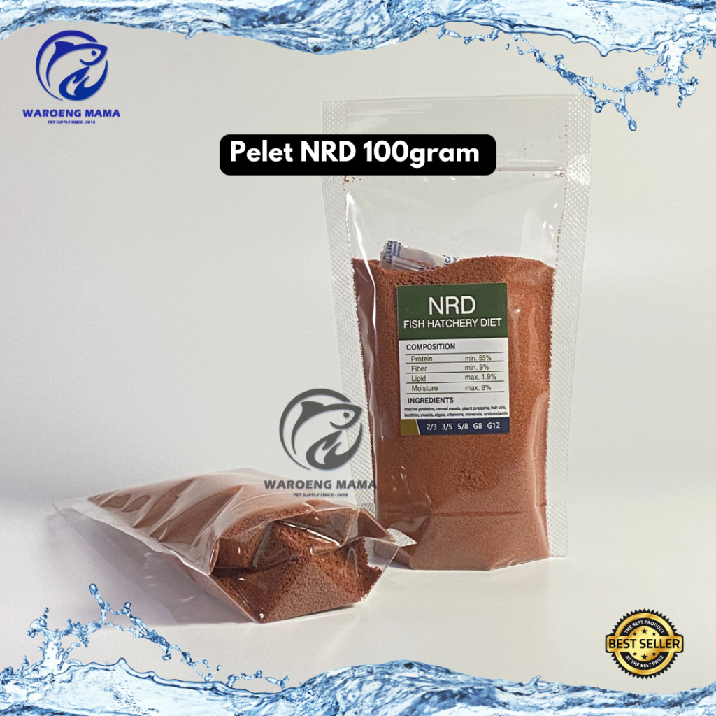 Pelet NRD 200 300 300 500 500 800 mikron 100 gram pelet cupanag pelet ikan hias