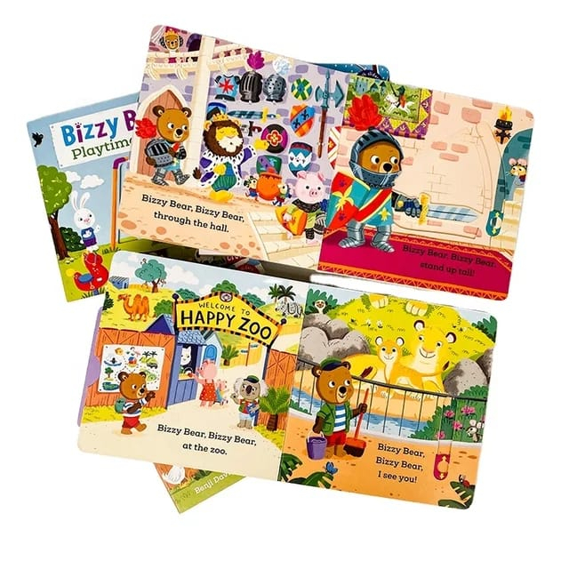 WD Buku Import Bizzy Bear Slider Pull and Push Board Books Buku Cerita Anak Kids Story Book