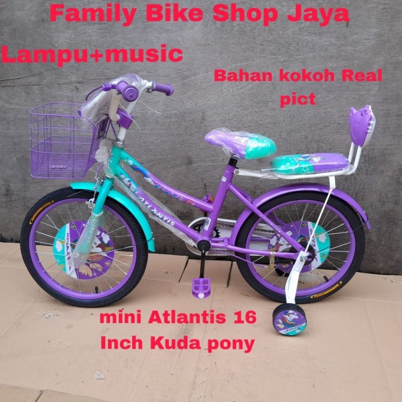 Sepeda Anak mini Atlantis 16 Inch Unicorn/kuda pony
