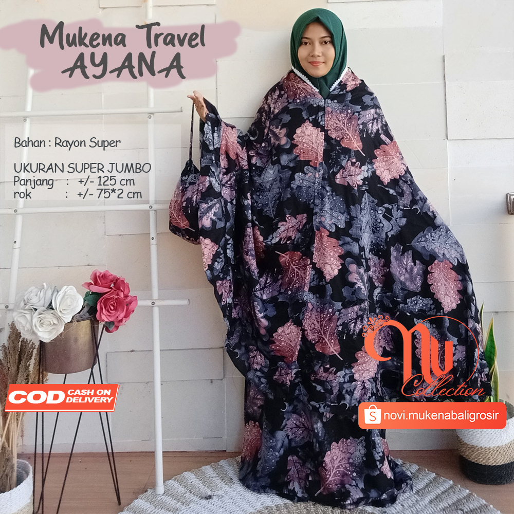 MUKENA TRAVEL AYANA RAYON JUMBO RENDA