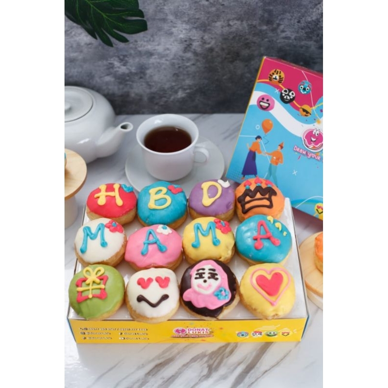 

DONAT LUKIS PARTY MINI 1 LUSIN | DONAT ULANG TAHUN