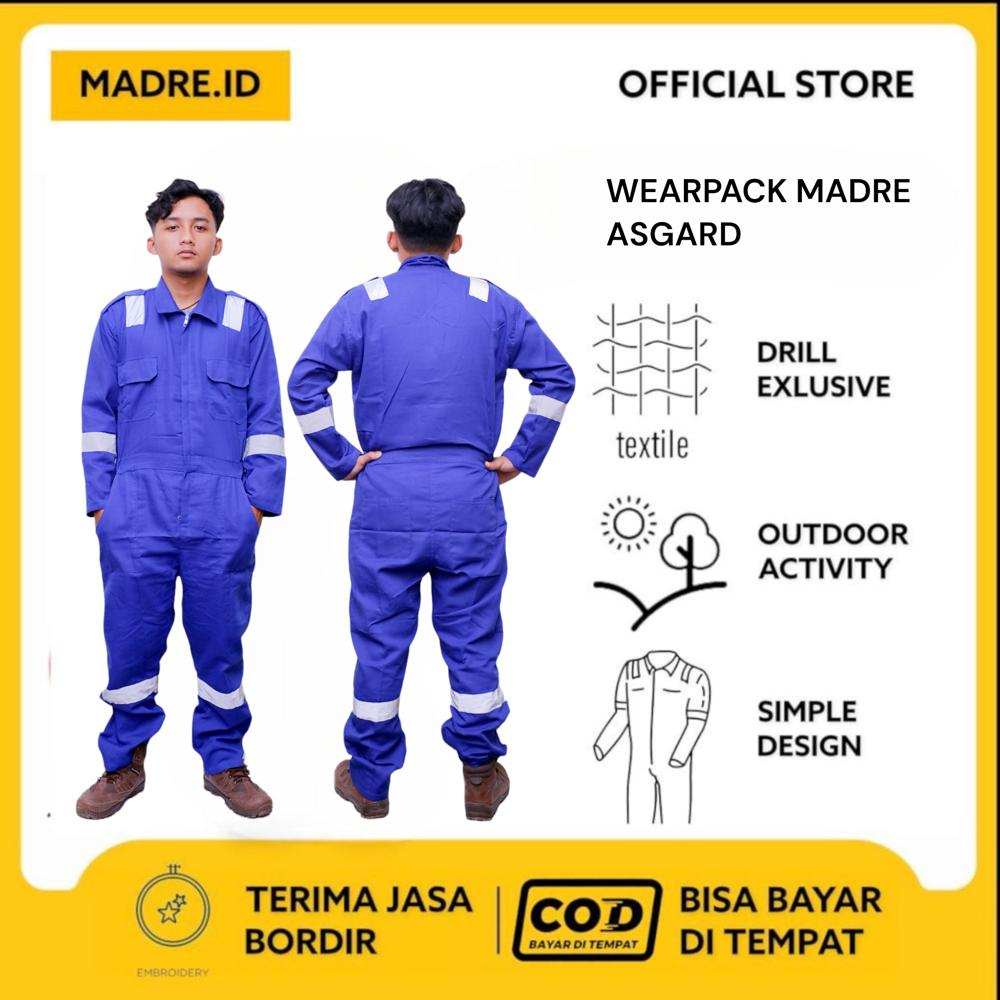 Wearpack Coverall Safety/ Baju Bengkel/Seragam proyek/Seragam Lapangan