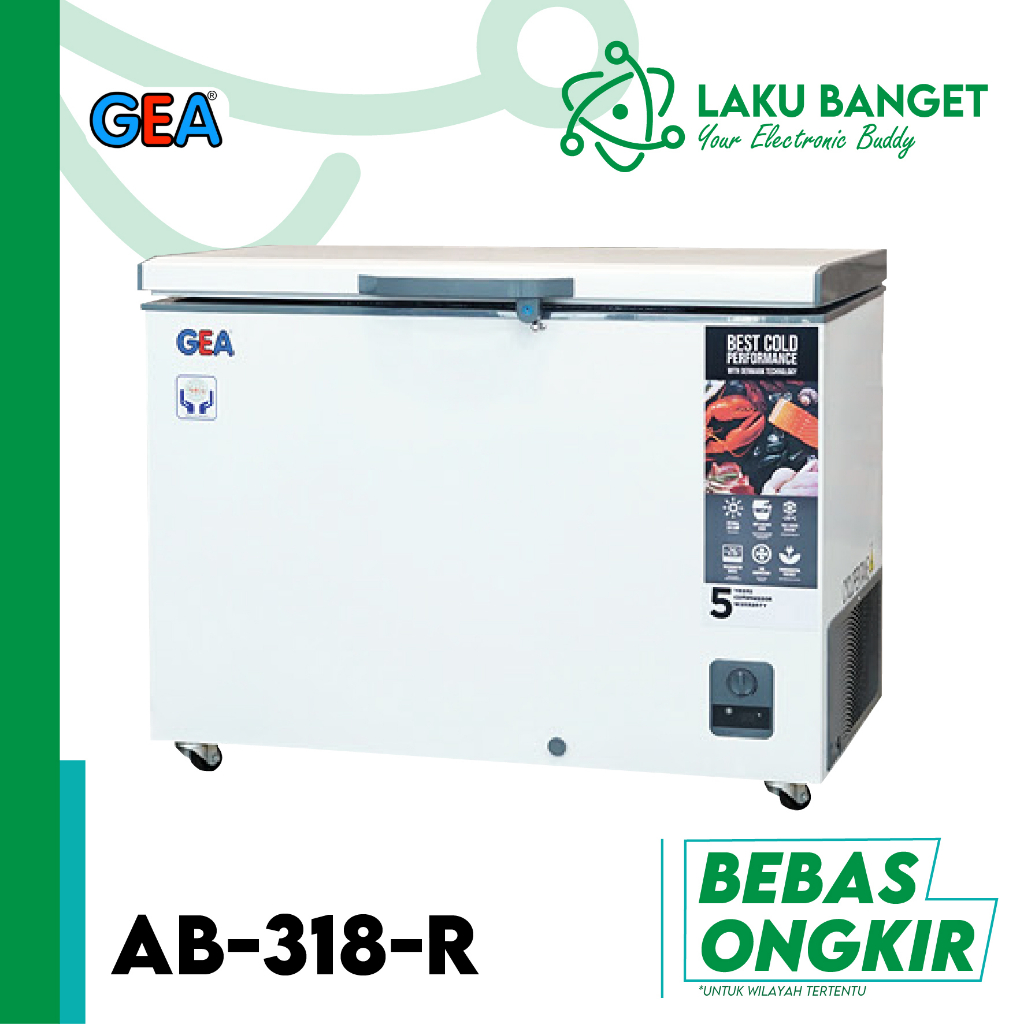 Chest Freezer GEA AB-318R / Freezer GEA 318 Liter Garansi Resmi / Freezer 300 Liter