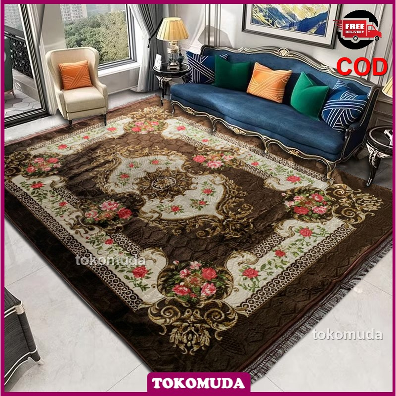 TM Playmat Anak Karpet Bermain Alas Bermain Carpet Bulu Velvet Jumbo size 2x3 meter