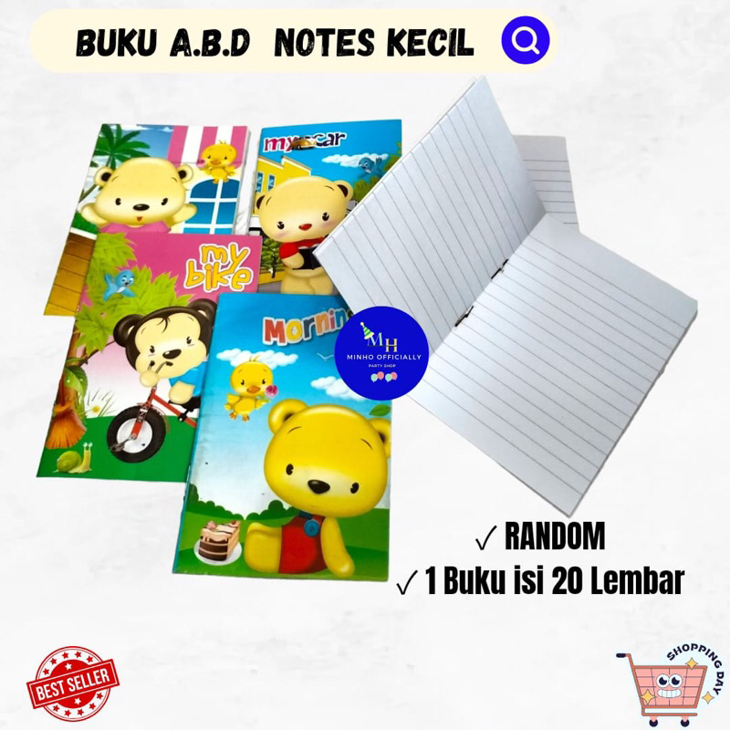 

BUKU NOTE KECIL A.B.D / BUKU CATATAN KECIL / ISI 20 LEMBAR -(10 PCS)