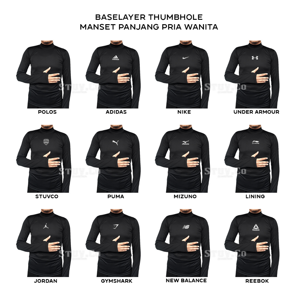 PAKET 2IN1 MANSET BASELAYER THUMBHOLE DAN LEGGING PANJANG OLAHRAGA