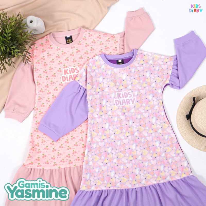 Baju Gamis Yasmine Anak Perempuan / Baju Gamis Anak Lebaran