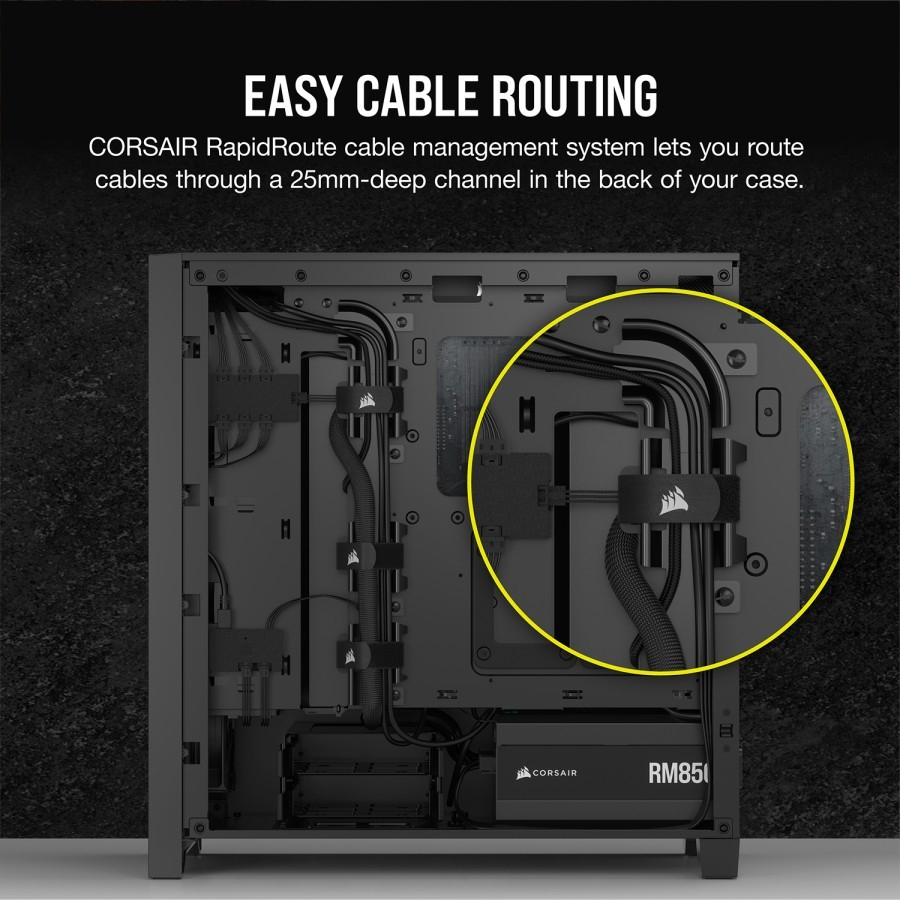 Casing Corsair iCUE 4000D RGB Airflow Tempered Glass (Black/White)