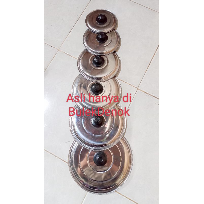 tutup panci stainless tebal diameter 15,17,19,21,23,25,27,30,32cm