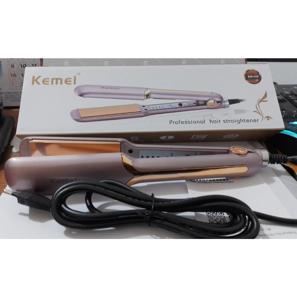 Catok Rambut Kemei KM-459 hair straightener catok sisir pelurus rambut