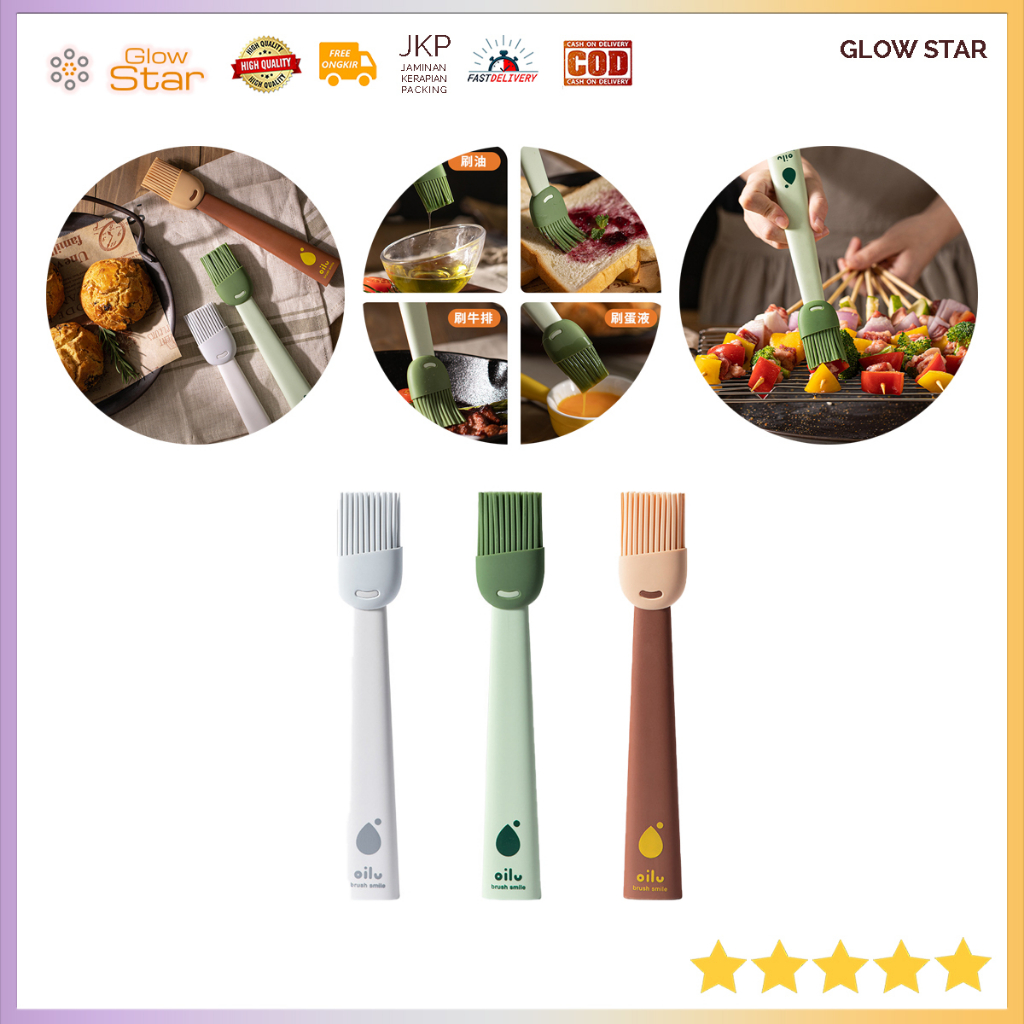 Kuas minyak silicone table premium pengoles telur serbaguna dapur food grade baking barbekyu olesan bumbu sikat pancake tahan suhu tinggi kue cake cookies memasak baking