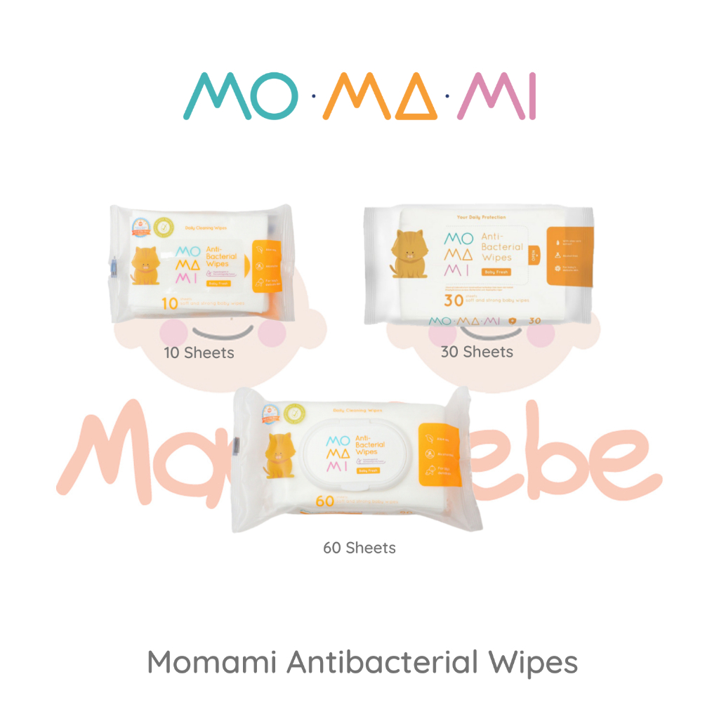 Momami Anti Bacterial Wipes Tissue Basah