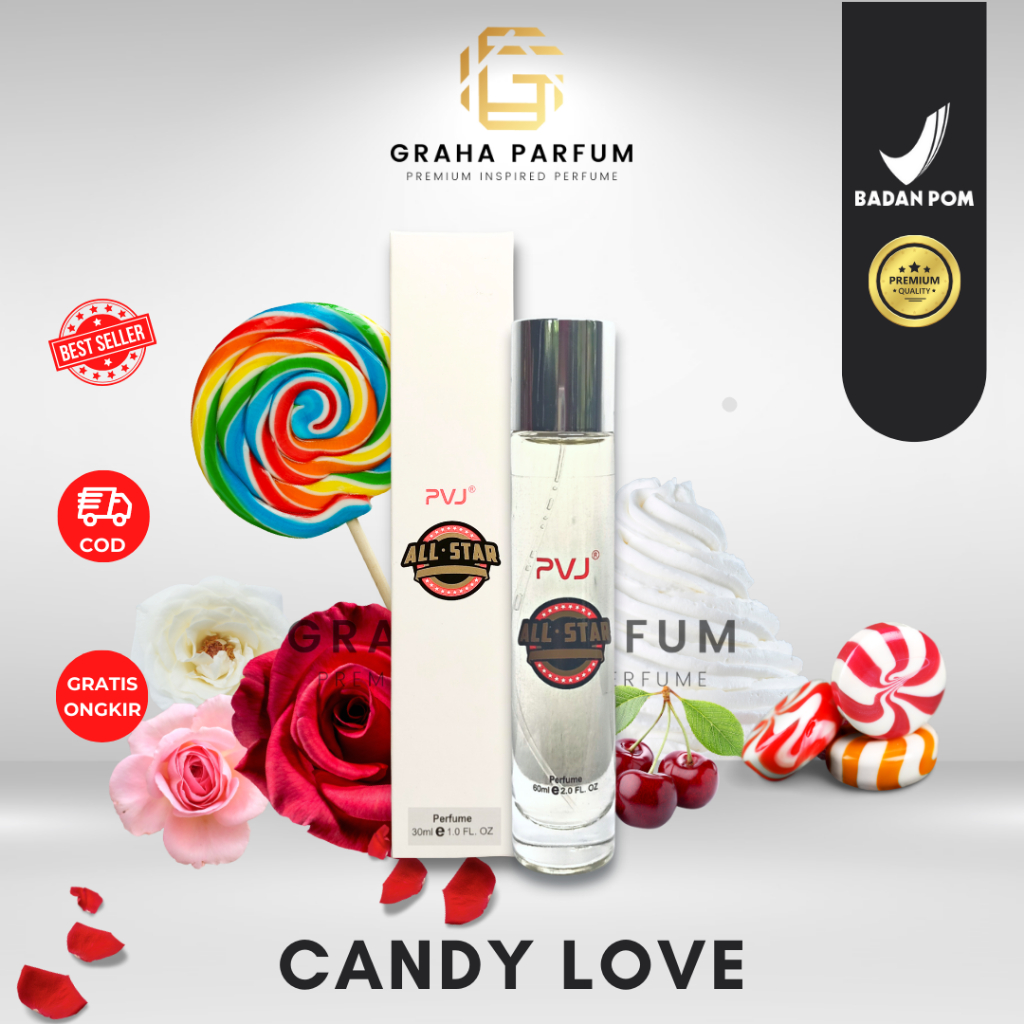 Parfum Pria Wanita Tahan Lama | PVJ ALLSTAR CANDY LOVE | GRAHA PARFUM | ESCADA CANDY INSPIRED | EXTR