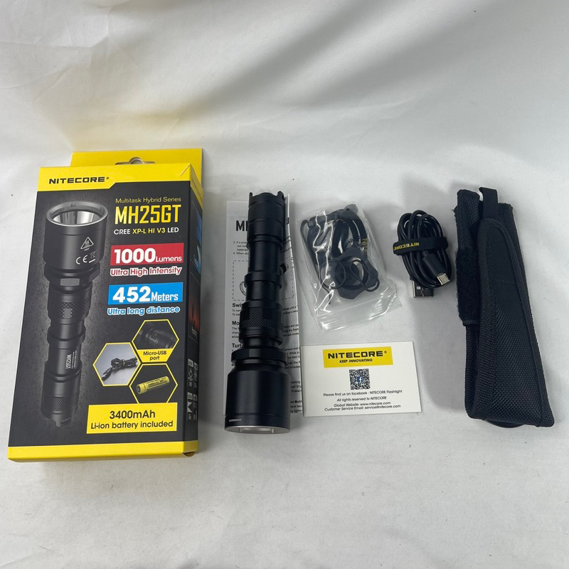 [OBRAL RIJEK] NITECORE Senter LED CREE XP-L HI V3 1000 Lumens - MH25GT