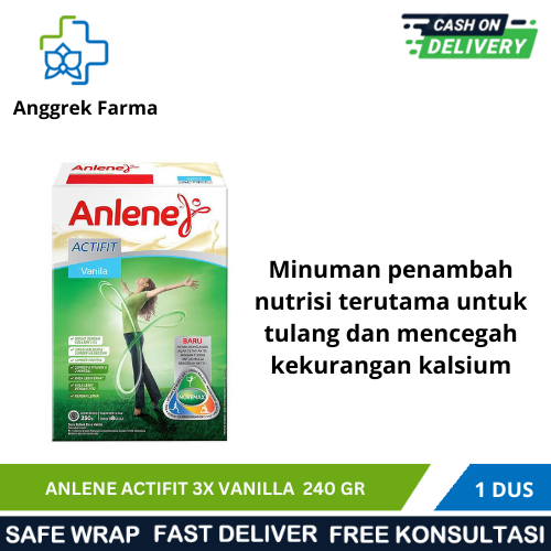 

SUSU ANLENE ACTIFIT 3X RASA VANILLA 240 GR / SUSU TINGGI KALSIUM UNTUK PENAMBAH NUTRISI TULANG