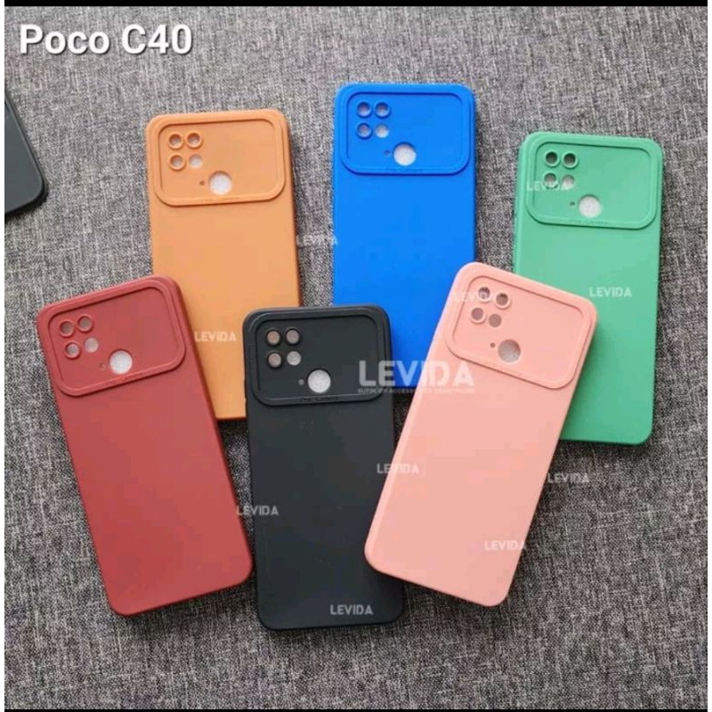 CASE POCO C40 XIOMI REDMI 10C SOFTCASE SLIKON CASING PRO CAMERA MACARON OA