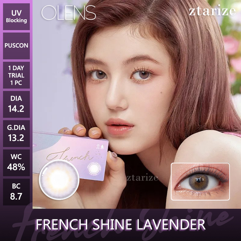 ztarize - Ready Stock - Trial OLENS 🇰🇷 French Shine Lavender 1 Day Daily Soft Contact Lens 1 Pc - OL