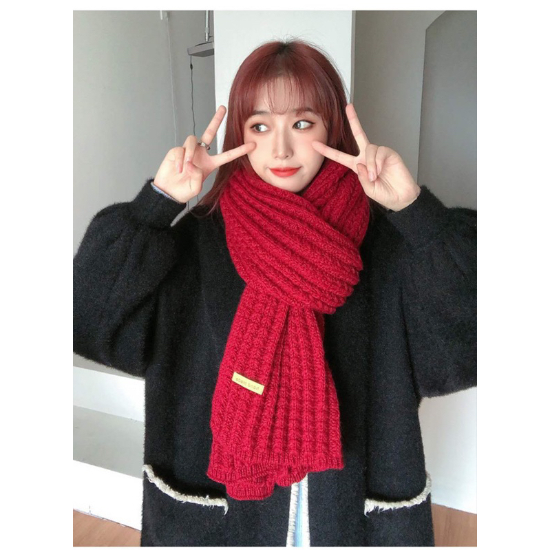 IMPORT MOLLAD Scarf Long New Infinity Wool Warm Ring Syal rajut Wool Winter Musim Dingin Korea Handmade