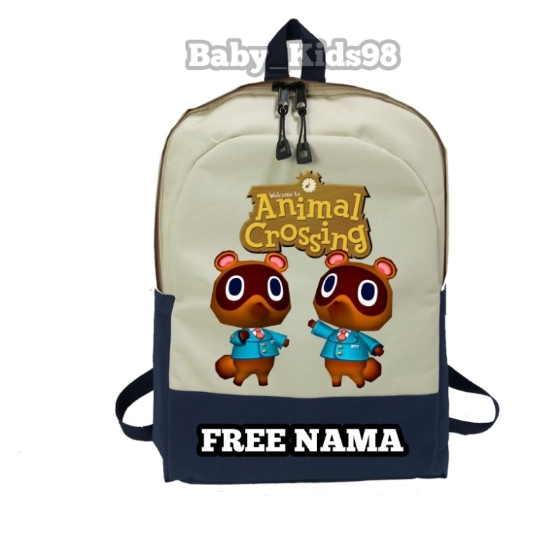 TAS ANAK SEKOLAH ANIMAL CROSSING TERBARU FREE NAMA