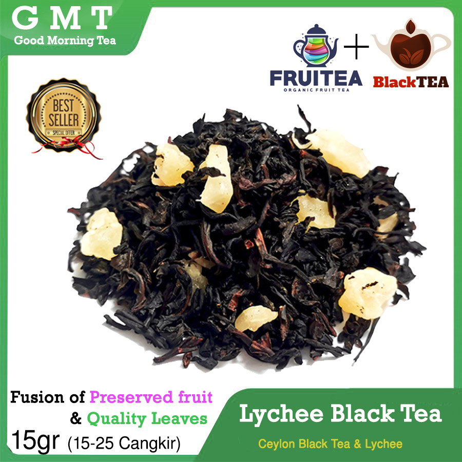 

GMT | Lychee Black Tea | Teh Hitam Ceylon Blend buah tisane Loose Leaf New Premium
