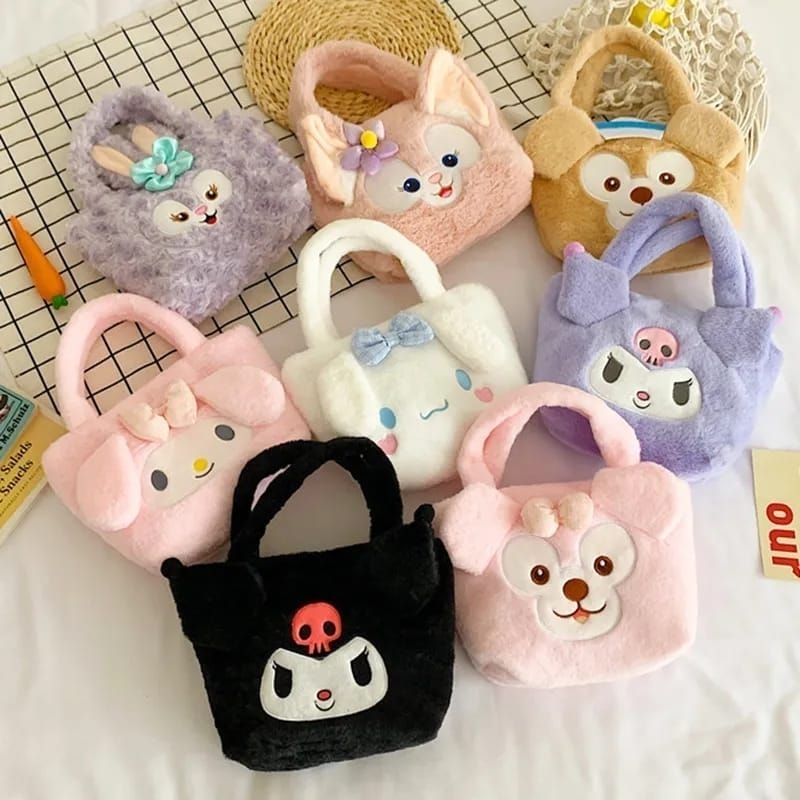 Shoulder bag Tas lucu impor Karakter Sanrio My Melody Cinnamonroll Kuromi