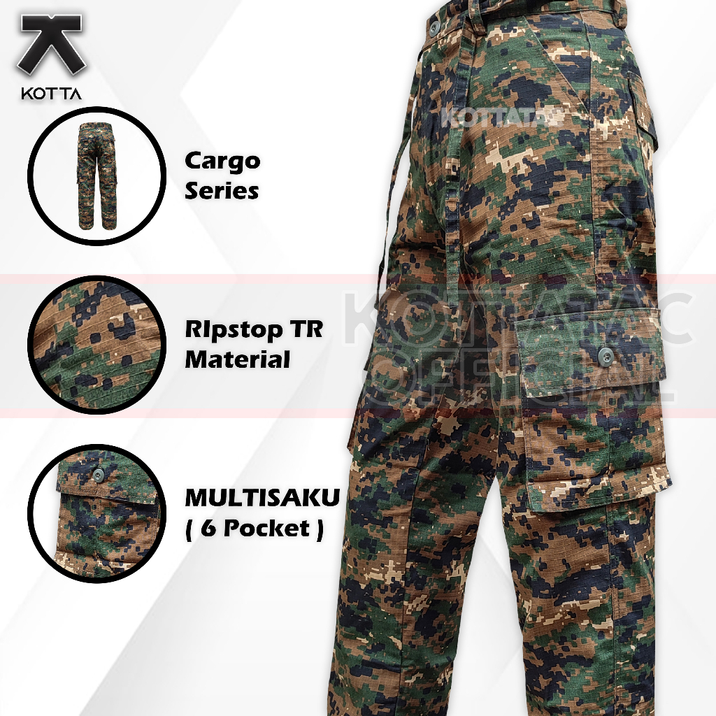 CELANA PDL LORENG DIGITAL MARPAT - CELANA CARGO  PANJANG LORENG MARPAT - CELANA CARGO LORENG MARPAT US ARMY