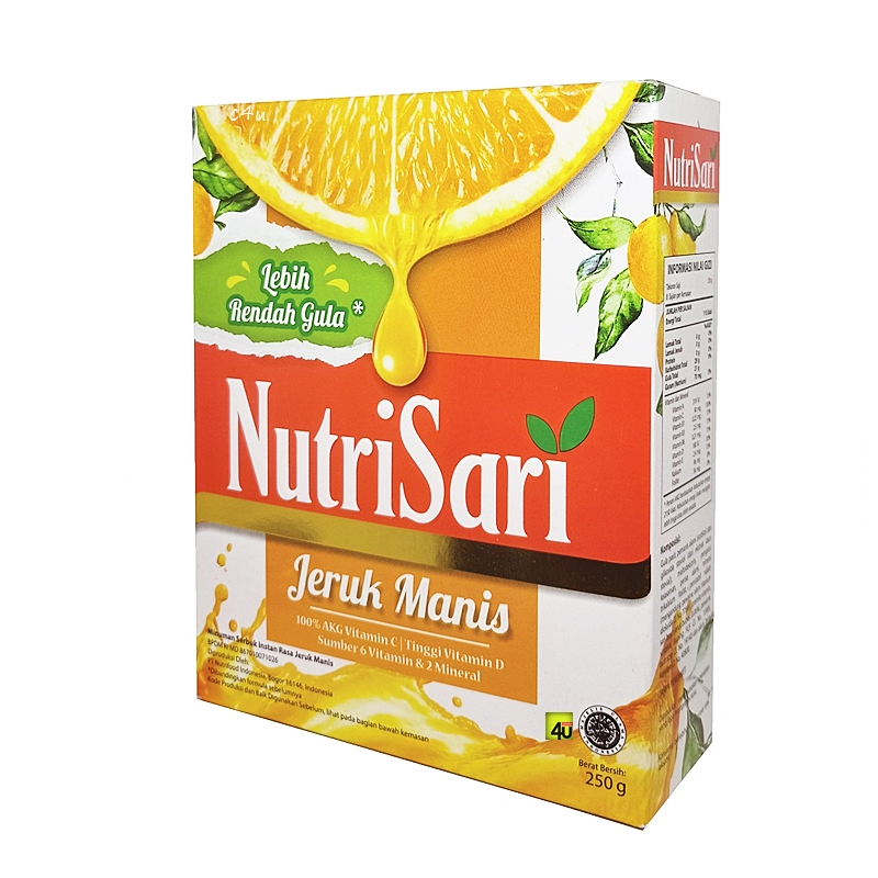 Nutrisari - JERUK MANIS Minuman Bubuk - KOTAK 250 gr