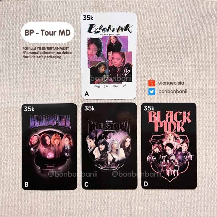 Blackpink Jennie Jisoo Rose Lisa Photocard PC Official - Born Pink Tour MD BPTOUR x Flimty