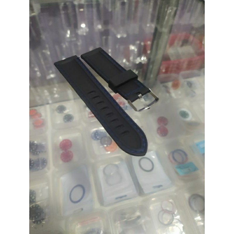 strap rubber silicon size 22 dan 24 mm