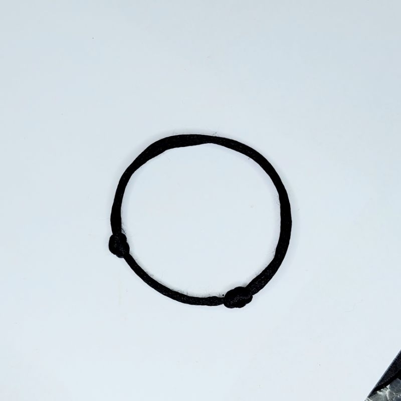 Y1403 - Gelang hitam polos pria wanita lucu (1 pcs)