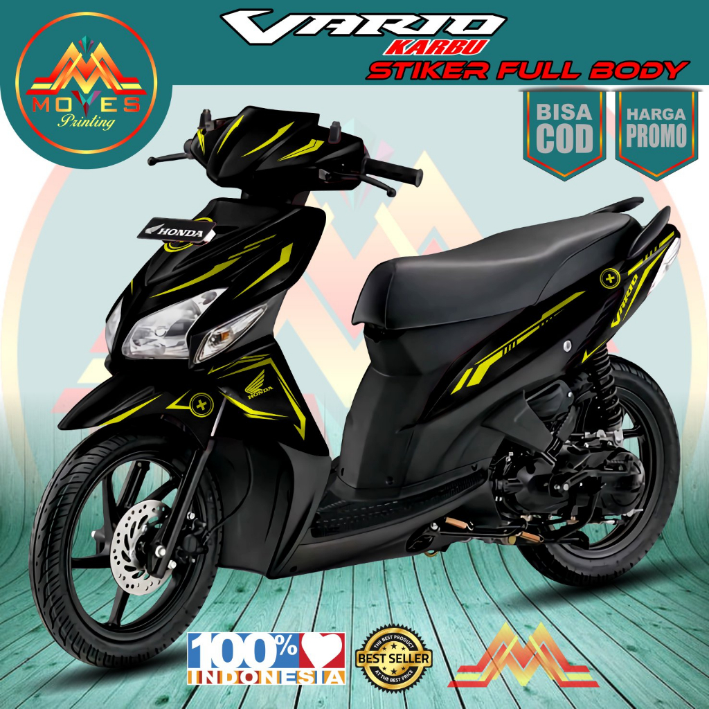 Bisa COD. Decal Stiker Fullbody Vario 110 CW Karbu 2006 2007 2008 2009