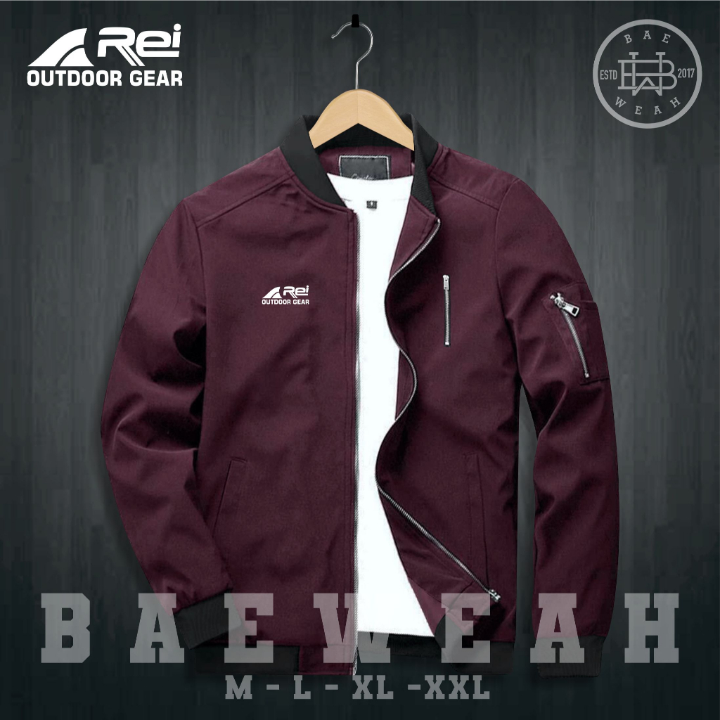 Jaket Bomber Kasual Premium Parasut semi anti air PRIA WANITA REI OUTDOOR