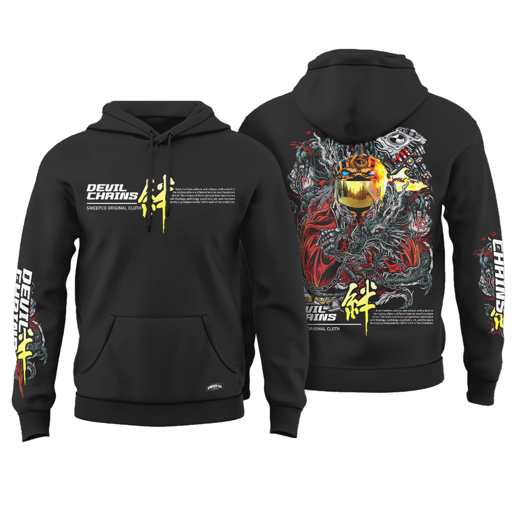 SWEEP.CO -  Hoodie Pria Sunmori Riding Devil Chains