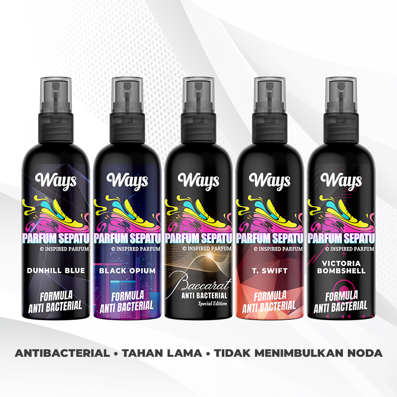 A027 | WAYS Parfum Sepatu Helm Anti Bau &amp; Bakteri Spray Pengharum Pewangi Ruangan Interior Mobil - 75ml